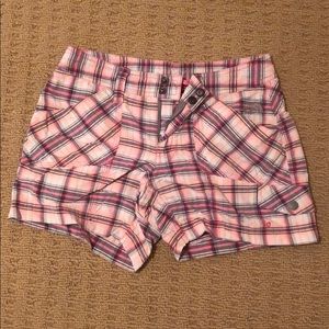 Pink/Grey Plaid North Face Women’s Shorts